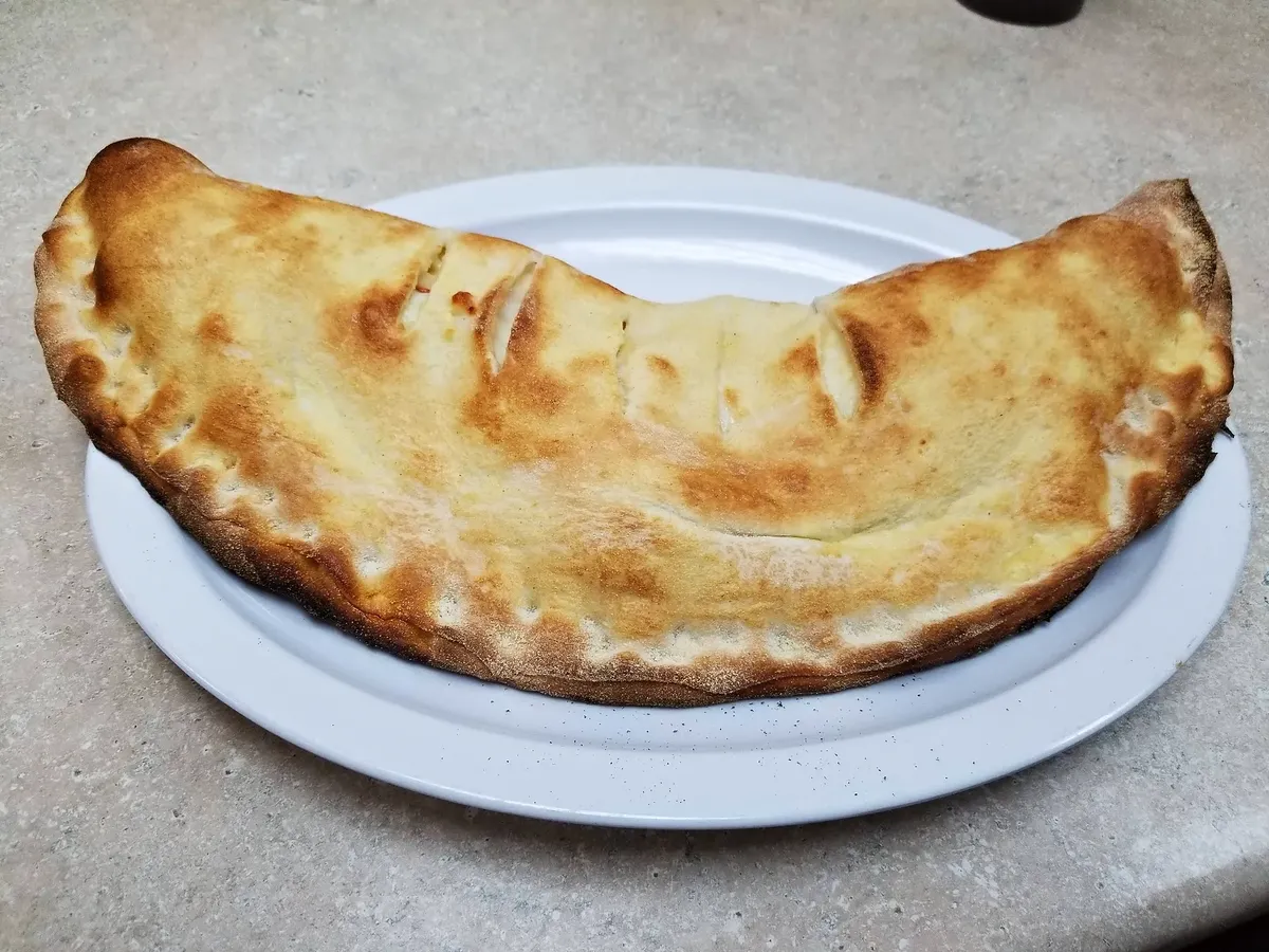 A jumbo calzone