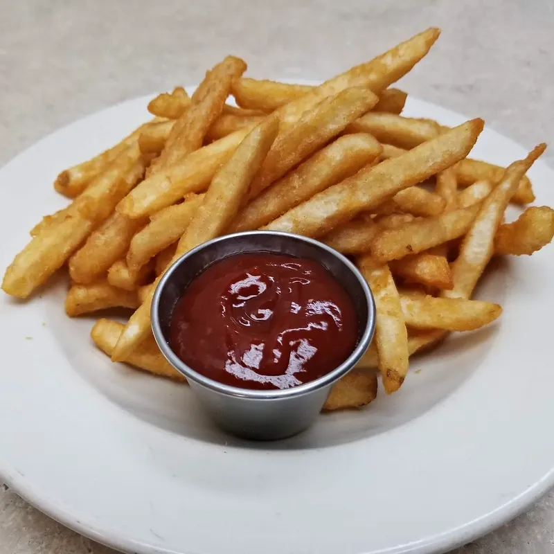 French fries with ketchup