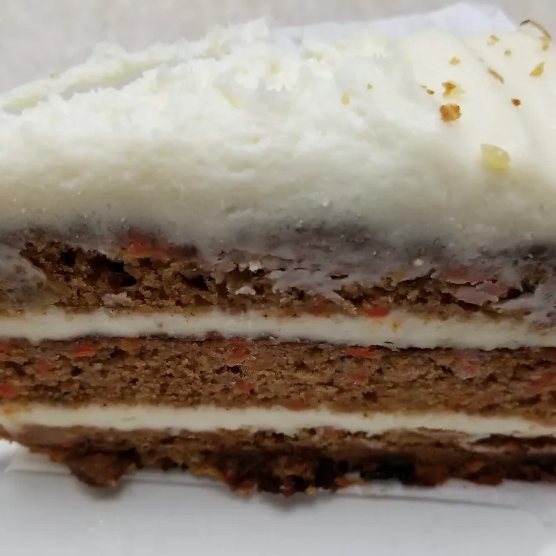 A slice of carrot cake